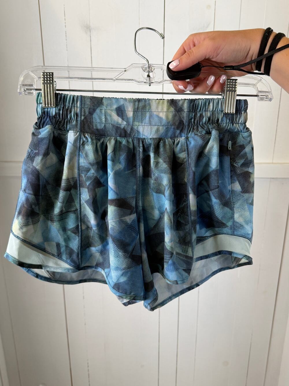Lululemon Blue White Athletic Shorts Women's Size 4
